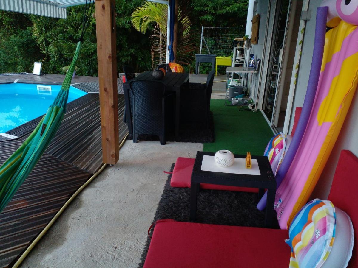 Chambre Chez L'Habitant Avec Piscine Privative Et Vue Panoramique Sur La Mer Des Caraibes Desmarinieres Buitenkant foto