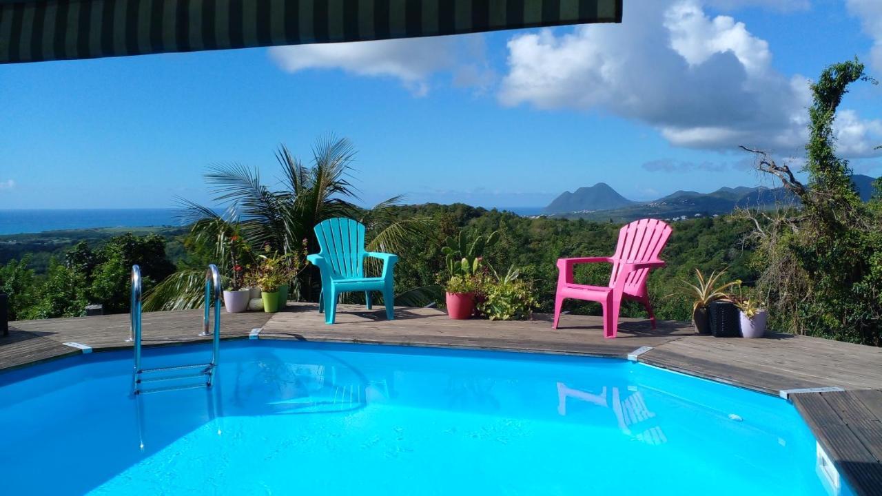 Chambre Chez L'Habitant Avec Piscine Privative Et Vue Panoramique Sur La Mer Des Caraibes Desmarinieres Buitenkant foto